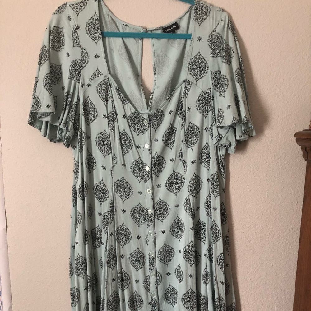 Torrid Light Blue Knee Length Dress